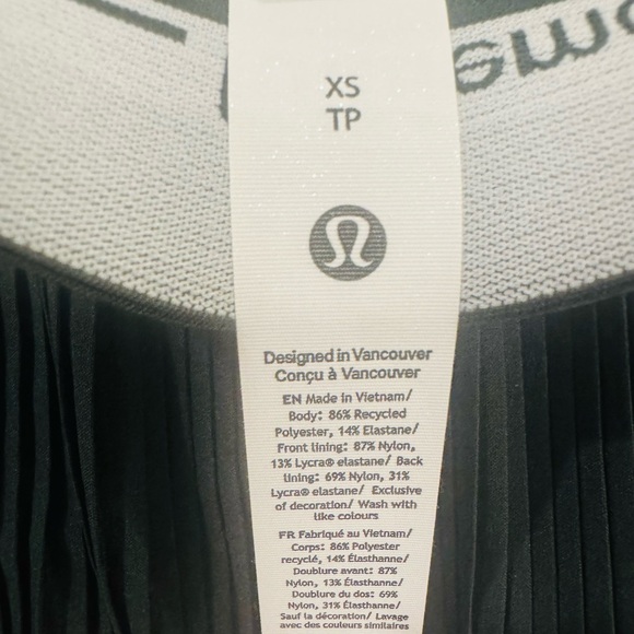 Lululemon Logo-Waist Micro Pleat Tennis Skirt- XS in Rainforest Green NEW - Picture 5 of 5